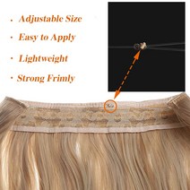 Synthetic Natural Synthetic Halo Hair Extensions No Clip In Artificial Fake Ombre Blonde Brown Black, [07] YX01102