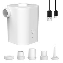 미니캠핑의자 접이식 휴대용 경량 감성 간이 캠핑의자 매트리스 매트 에어 침대용 전기 미니 에어 펌프 팽창 앰프 캠핑 야외 팽창기 수영 링 진공 펌프 노즐, 흰색 전기 펌프