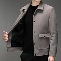 모직 재킷 코트 남 숏 가을 겨울 도톰 양면 면 하프 코트 점퍼