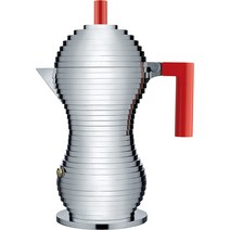 알레시 풀치나 에스프레소 메이커 커피 모카포트 알루미늄 MDL02/6 R 레드, Alessi MDL026 R 레드