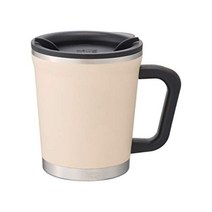 THERMOS 써모스 대용량 휴대용 등산용 추천 진공 단열 보온 보냉 물 병 텀블러 300 ml 더블 머그 화이트, 리볼리