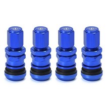 자동차부품 PQY - Universal 4 Volk 레이싱 단조 알루미늄 밸브 스템 캡 휠 림 PQY-WR11, 05 Blue With PQY Logo