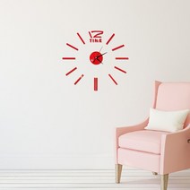 2021 new style modern large 3d mirror surface wall clock 스티커 홈 오피스 룸 diy decor hot, 빨간색