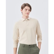 24SS [Essential] 베이지 긴팔 카라 티셔츠 HZTS4A201I2
