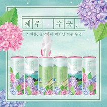 슬림티슈 6P 제주수국 / 꽃 인테리어 소품 차량용 휴대용 선물하기, 1개, 6개입