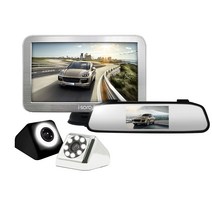 아이소라 승용차 후방카메라 모니터 세트 M3-008LED, 실버, 5인치거치형-메탈실버