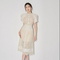 수입 레이스 슬리브 미디 원피스 봄 여름 가을 명품 시밀러룩 키큰녀 77 상견례 피로연 돌잔치 맘 2부 결혼식 복장 트위드 대여 베이비돌 서예지 진주