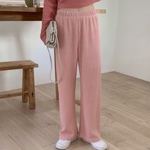 캔디 골지팬츠)코듀로이 골지바지 허리밴딩 허리밴딩바지 골지패턴무늬 통바지 와이드팬츠 츄리닝 트레이닝복하의 핑크색 봄신상