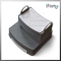 IFAM(용품) 아이팜 헤링본 손잡이 디딤대 2단세트 유아디딤대 유아발판, 다크그레이/_