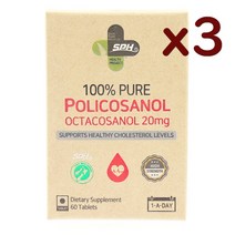 SPH 천연 폴리코사놀 33.4mg (옥시코사놀 20mg) 60정 x3팩