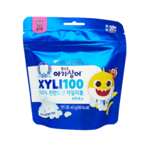 핑크퐁 아기상어 자일리100 핀란드100% 자일리톨, 1봉, 40g