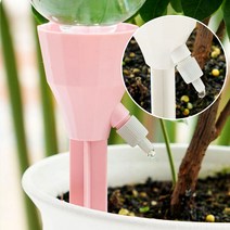 청성기업 3+3개 업그레이드 화분 일체형 자동급수기 식물 자동 물주기 분무 급수(색상랜덤)총6개