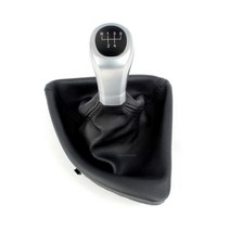 For BMW 1 시리즈 E81 E82 E87 E88 자동차 스타일링 5/6 스피드 기어 스틱 이동 노브 레벨 PU 가죽 부츠, 06 5 Speed Silver, 06 5 Speed Silver