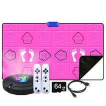 가정용 펌프 게임 DDR 무선 고화질 카메라 더블 댄스 담요 홈 스포츠 실행 요가 댄스 머신, HD ar 카메라-더블-pu30mm-로즈 레드