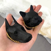 이온캔들 도베르만 불독 차량용 석고방향제 디퓨저, 불독 러브스펠