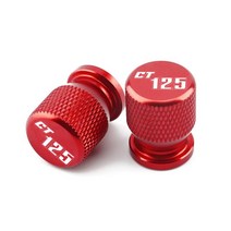 오토바이 CNC 알루미늄 합금 액세서리 타이어 밸브 에어 포트 커버 캡 혼다 CT125 CT 125 헌터 커브 2020, 02 Red
