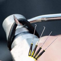 4P 24cm 긴송곳 꺽임송곳 고무링제거 후크 갈고리 오링풀러 오링제거 갈고리후크 뾰족갈고리, 롱타입 오링풀러 4종세트