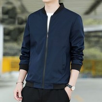 야구용품 장비 유니폼 공 브랜드 뉴 남성 자켓 야구 칼라 자켓 점퍼 코트 남성 자켓, 네이비 블루, XL