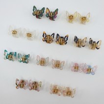 미니 나비 마블 프렌치 포인트 집게핀 세트 2pcs 1set