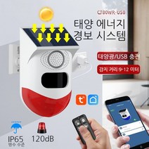 오뚝이 태양광 경보기 원격제어 빛 동물 멧돼지 고라니 퇴치 방수wifi 강력한싸이렌, CT80R-F433 리모콘 모델