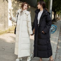여성 밑단 트임 베이직 롱패딩 한겨울에도 따뜻하게 입는 데일리패딩