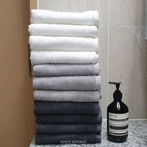 [화이트리퍼블릭] 돌체스터 코튼 호텔타올 220g Dorchester Hand Towel (5P-49 000 /11p-99 000), 5p_차콜