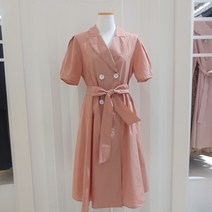 이엔씨 브이넥 더블 단추 원피스(enow025a1o)