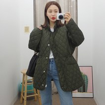 갠소 카라 스트링 퀼팅 누빔 점퍼