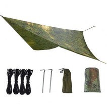 어닝 농막 삼각형 자외선 차단 방수 캠핑 해먹 1 세트 해변 천막 캐노피 하이킹 공급, 04 Camouflage A