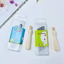 핀쿠션 니들펠트 교체용 바늘 손잡이세트, 2팩모두