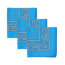 Motique Accessories 점보 반다나 3개 세트 골드. [미국 직배송], Blue Gold