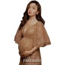 만삭사진 원피스 셀프 만삭촬영 드레스 사진 촬영 출산 반짝 이는 시퀀스 튤 가운 파티 소품