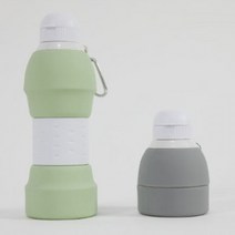접이식텀블러 접는텀블러 텀블러컵 키친프리 실리콘물병 600ml, 그레이