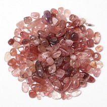 50g / 100g 천연 크리스탈 자갈 표본 홈 인테리어 컬러 스톤 수족관 치유 에너지 바위 미니, 15 strawberry crystal_02 100g