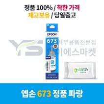 엡손 정품 T673 CYAN 파랑