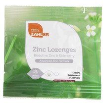 Zahler (잘러) Zahler 아연 사탕 정제 생체활성 및 엘더베리 츄어블 정제, 2