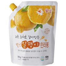꽃샘 별난알맹이 한라봉 과일청 농축액 500g, 3개