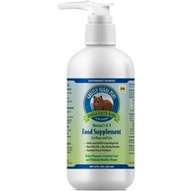 고양이영양제 개와 고양이를 위한 Grizzly Algal Plus 오메가 지방산 보충제 8 Fl Oz - 비건 식물 공급 및 Made in USA 조류 오일 3-6-9 건강한 피부