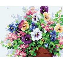 다조은 DIY 명화 유화그리기 중형 40X50 17종, 1개, A195 우리집화분