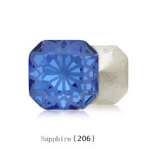 아쿠아씰 연꽃 비즈 보석 라인석 장식 개 스트 라스 라운드 쥬얼리 네일 아트 크리스탈 접착제 럭셔리, 없음, Square sapphire+14mm+10 Pcs