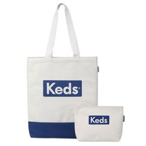 케즈 케즈가방 오리지널 에코 백 화이트 파우치 세트