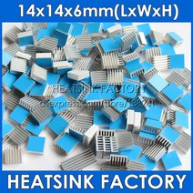 ps5ssd방열판 방열판 공장 20pcs 알루미늄 컴퓨터 쿨러 라디에이터 14x14x6mm 열 패드와 다양한 Pi 방열용, Silver_20pcs, 01 Silver