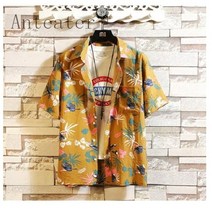 [Anteater]남성 반팔셔츠 플라워 아우터 빅사이즈 캐주얼 a4 68130