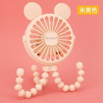 Stroller Fan Portable Outdoor Clip-on Baby 600mAh USB Rechargeable Handheld Home Electric 3 Speed, [01] 빨간