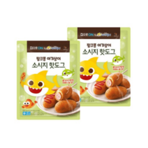 핑크퐁 아기상어 핫도그 소시지 2개, 단일세트상품