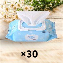 브람스 물티슈 100매(캡형) X 30개 1박스, 100매입