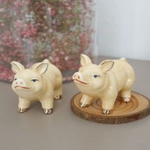 Il0Il베이지 황금 돼지 2P 돼지인형소품 장식소품돼지장식품 돼지모형 집들이선물 장식품 인테리어장식품 인테리어소품 미니어처 미니어쳐 인테리어장lI0Il, 본상품선택