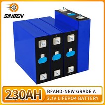 인산철배터리 lifepo4 배터리 200ah 230ah 3.2v 새로운 리튬 철 인산염 전지 diy 12v 24v 48v rv 보트 골프 카트 지게차 태양 에너지 시스템, 230ah 4pcs