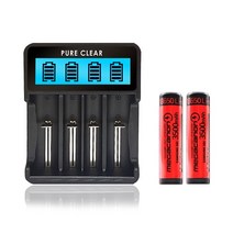 퓨어클리어 SW-4P LCD 4구 멀티충전기 1개+메가캐논 18650 3500mAh 세트상품, 퓨어클리어 SW-4P+메가캐논 18650 2개