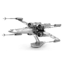 3D DIY 금속 조립 모델 퍼즐 밀레니엄 팔콘 스타 디스트로이어 R2D2 AT-M6 C-3PO 우주선 직소 성인 어린이용 장난감, [03] X-WingStarfighter